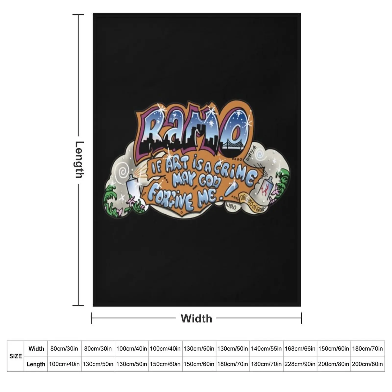 Ramo Graffiti - Beat Street Throw Blanket Loose Picnic Multi-Purpose Flannels For Sofa Thin halloween Blankets