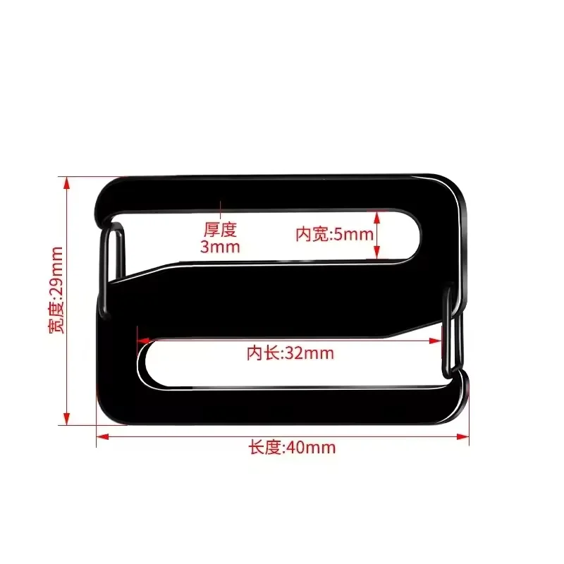 5 Stück Aluminium Metall Verstellbare Schnallenverschlüsse für Rucksack DIY Handwerk Gürtel Taschen Riemen – Detail 9