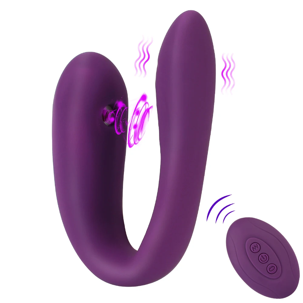 G-spot Vibrator U Shape Bendable Sucking Vibrator Couple Share Sex Toys for Couple Clitoris Vagina Stimulator Vibrator