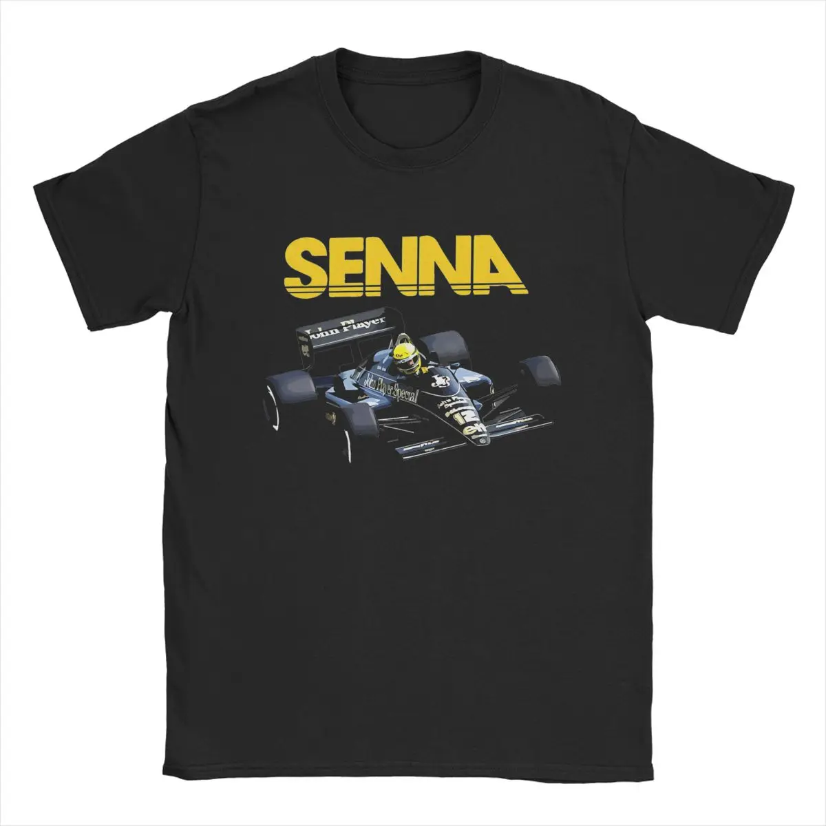 

Ayrton Senna 97T John Player Livery Active Men's T Shirt Funny Tee Shirt Short Sleeve Round Collar T-Shirts Pure Cotton Plus Siz