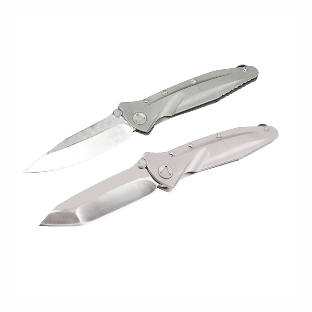 Mict DeltaFos Knife Drop Tanto D2 Blade TC4 Titanium Handle Outdoor EDC Survival Tool Knives