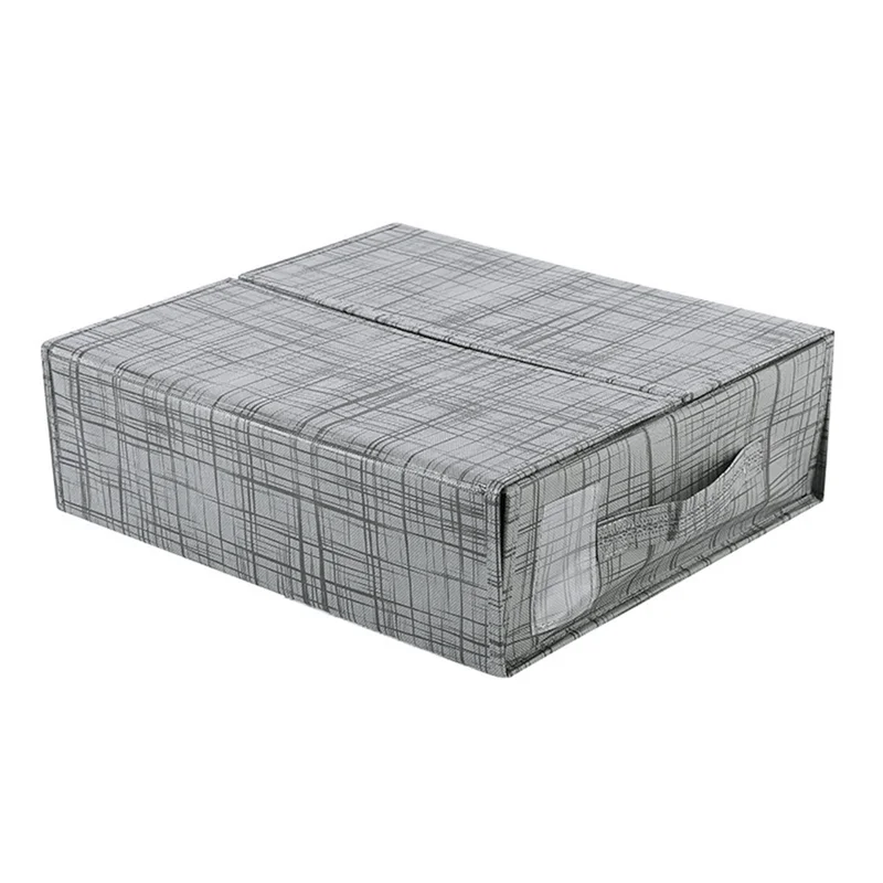 

A89Q-Handheld Fabric Storage Box Folding Clothes Storage Box Household Clothes Bedding Storage Bag Pattern Color Durable Easy In