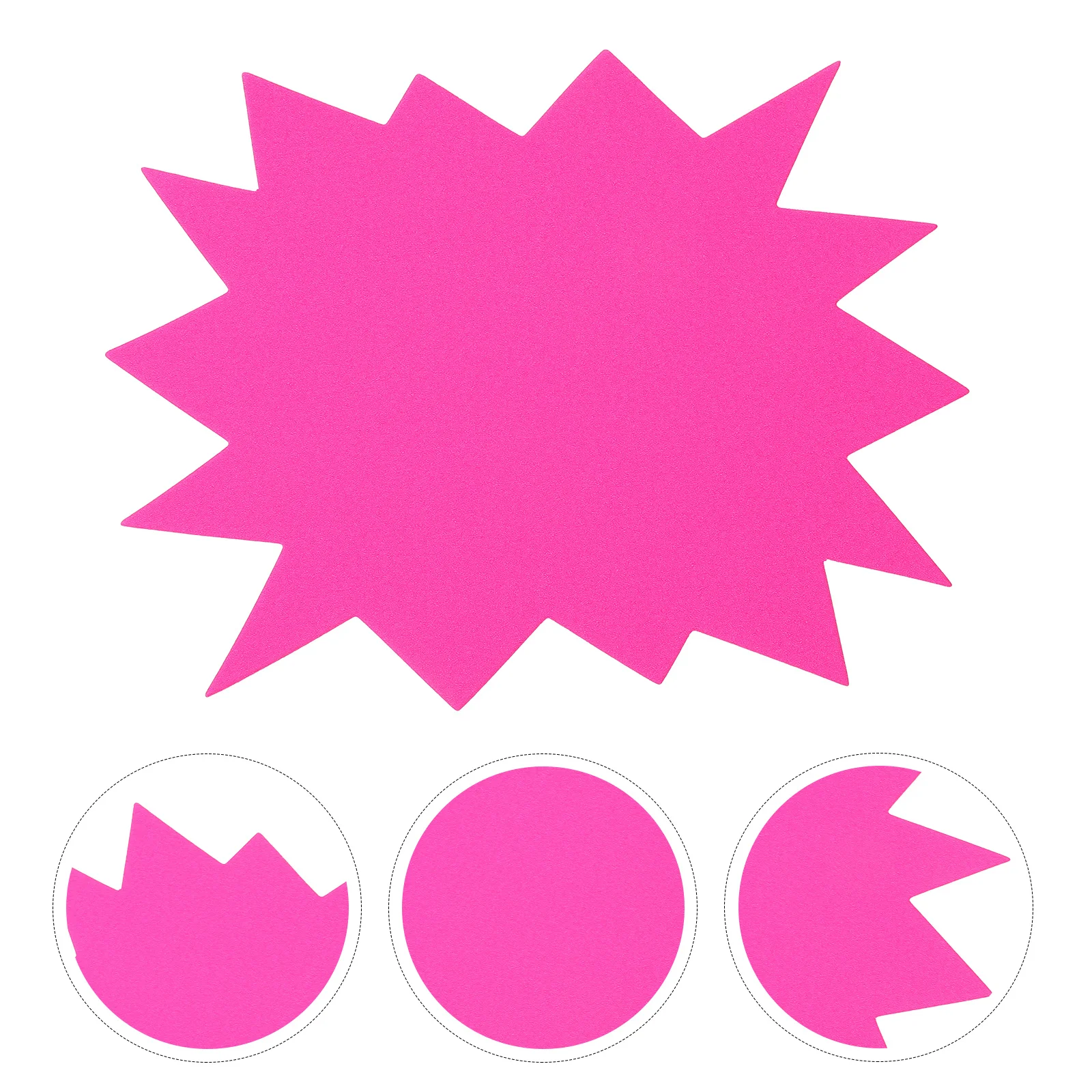 30 個爆発形状値札蛍光明るい耐久性のある紙素材店舗での使用に非常に目立つシンプルなデザイン