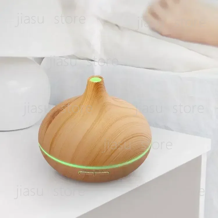 Ultrasonic Air Humidifier Diffuser Essential Oil Humidifier Wood Grain Aromatherapy Machine