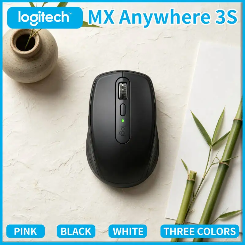 Logitech MX Anywhere 3S Wireless Mouse - 8K DPI Darkfield, MagSpeed Scroll, Silent Click, Office Use, Travel-Friendly Design