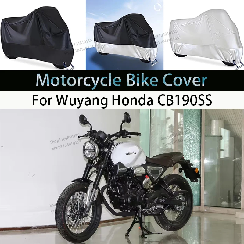 

For Wuyang Honda CB190SS Motorcycle Cover Rain Cover Waterproof Dustproof UV Cover Coat Indoor Outdoor Motorbike Scooter Cover
