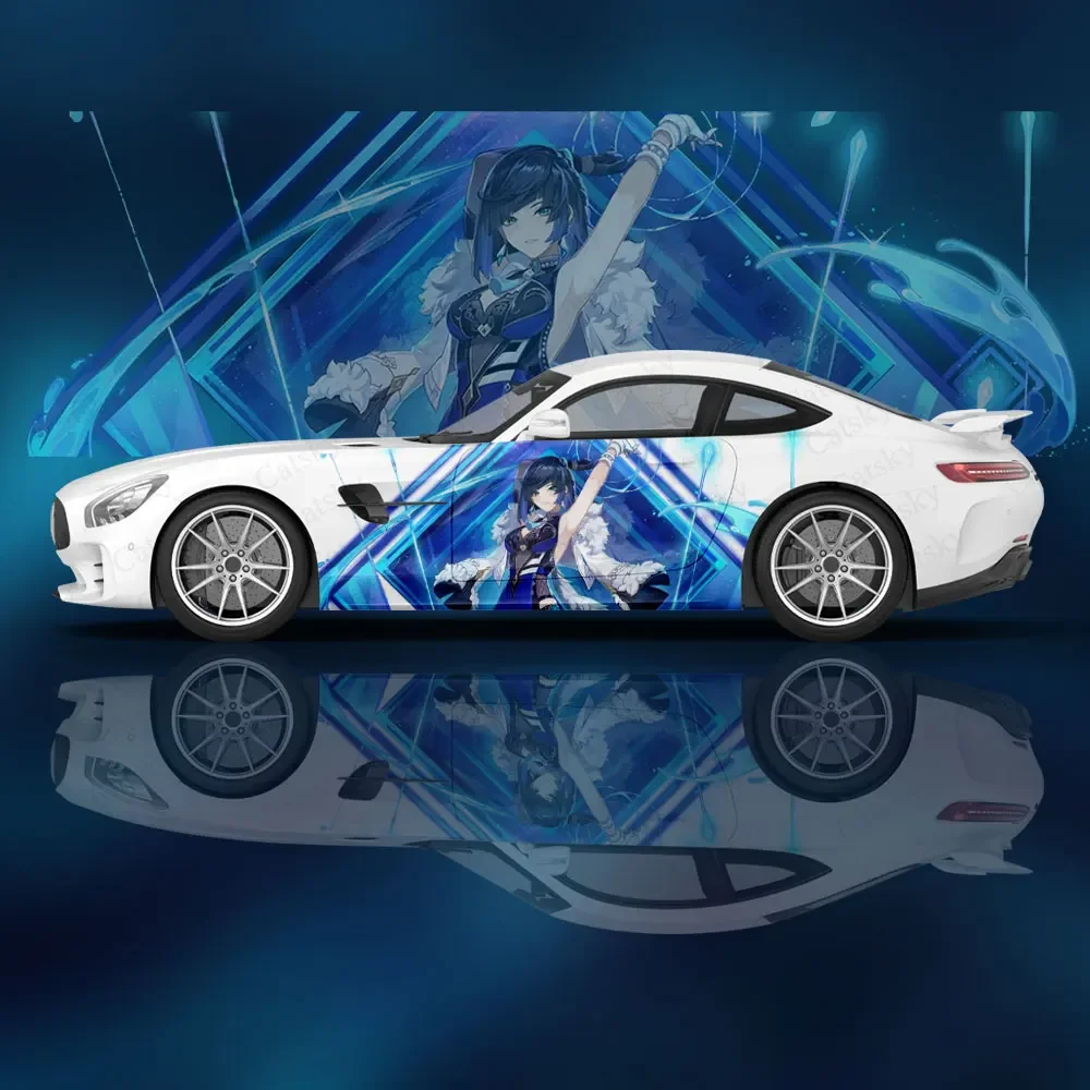 

Anime Custom Genshin Yelan Car Sticker Decal Hood Door Body Vinyl Sticker Graphic Wrap New Car Sticker Decoration Accessories