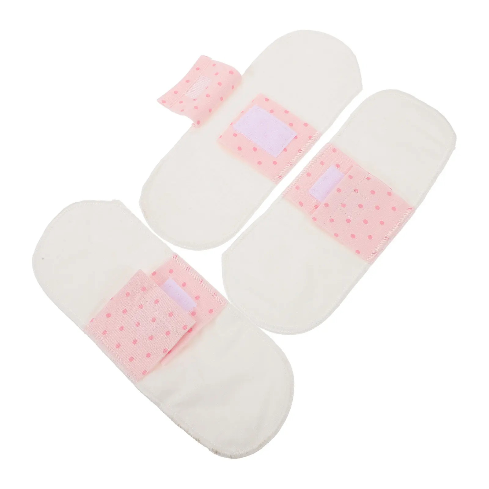 

3Pcs Reusable Period Pads Washable Feminine Liners Soft Cotton Sanitary Napkins for Women Postpartum Overnight Portable