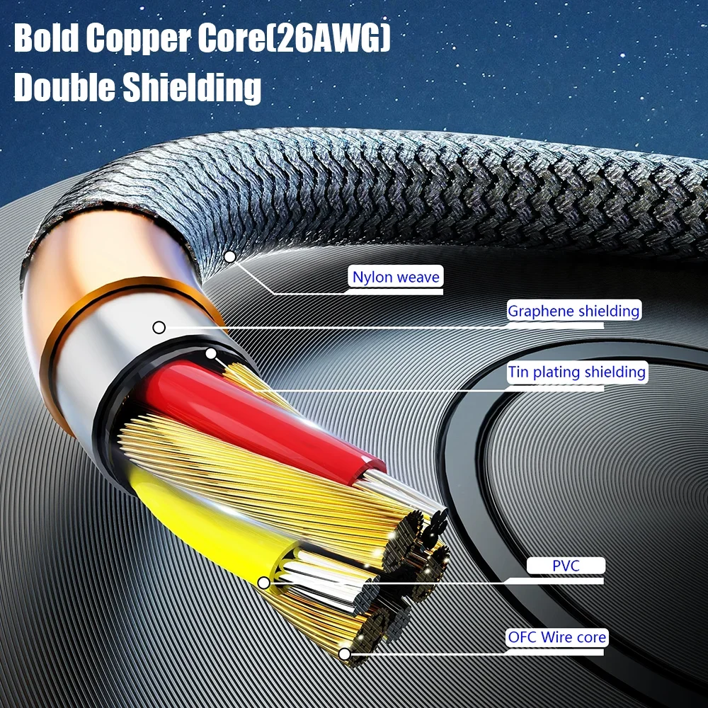 RCA Y Splitter Cable للسيارة ، مزدوج RCA Male ، سلك ستيريو ، مضخم صوت ، تلفزيون ، مشغل CD ، مسرح منزلي ، 2RCA Male