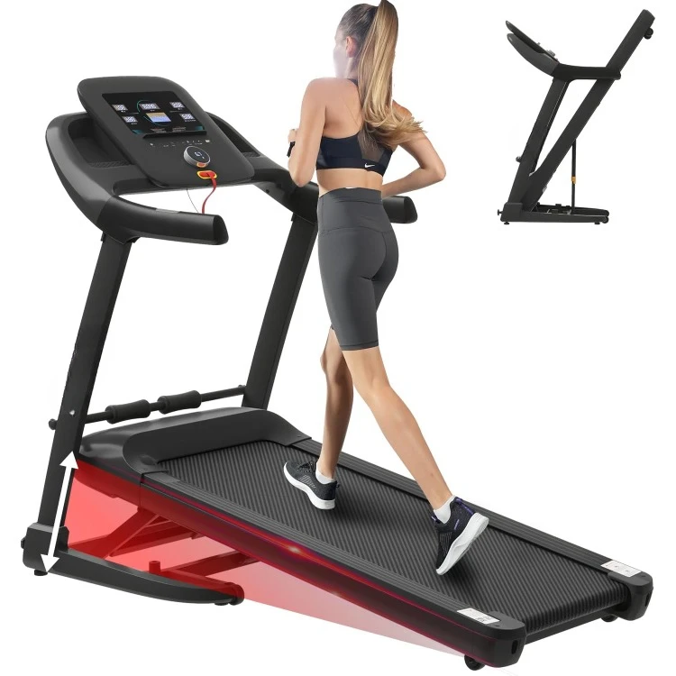 Treadmill with Incline, 3 in 1 Under Desk Treadmill Walking Pad with Removable Desk Workstation 3.5HP Foldable Compact