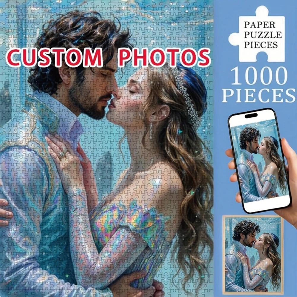 35/300/500/1017 Stück Personalisiertes Foto-Puzzle mit Paarbildern, DIY-Spielzeug für Kinder, Jubiläum, Festival, Bestes Geschenk
