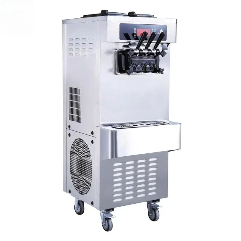 Commercial Ice Cream Maker 3 Flavor Automatic Soft Ice Cream Maker Cones