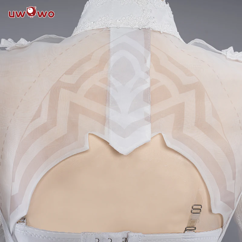 IN STOCK UWOWO Nierr: Automataa Yorhaa 2B Cosplay Costume White Wedding Dress Bride Halloween Costume Outdoor Dress For Women