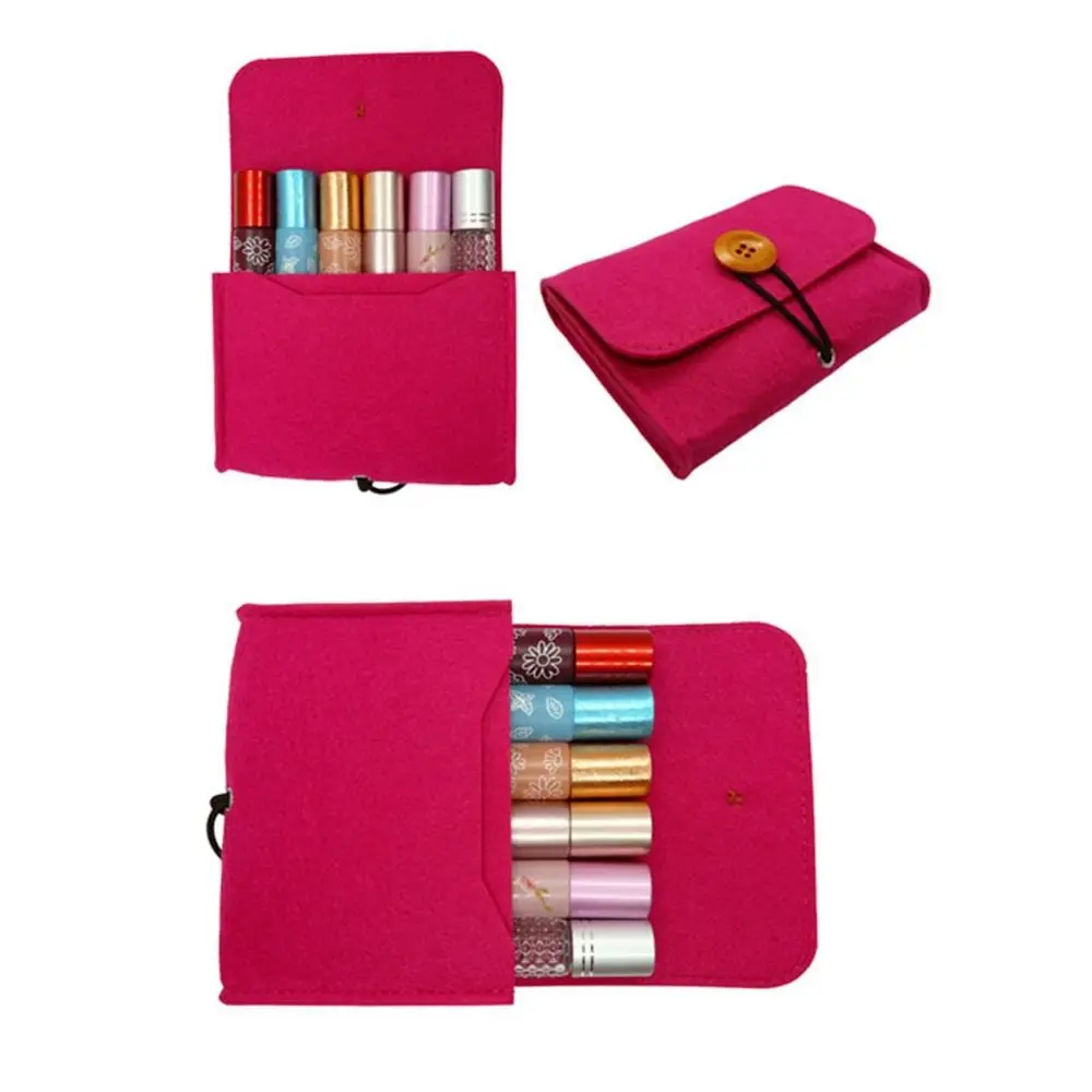 

Felt 13*10CM Practical Shockproof Durable Portable Essential Oil Case Bottles Holder for 10ML Bottles Storage Bag