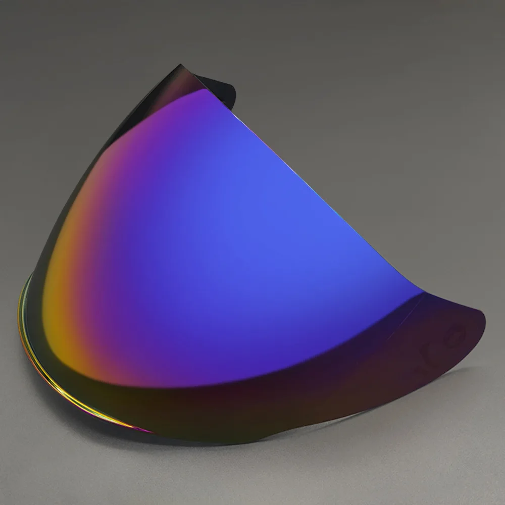Electroplated Mirror Helmet Lens, UV‑Protection Sunscreen Visor for OF608 Motorcycle 3‑Quarter Helmet Replacement Accessory