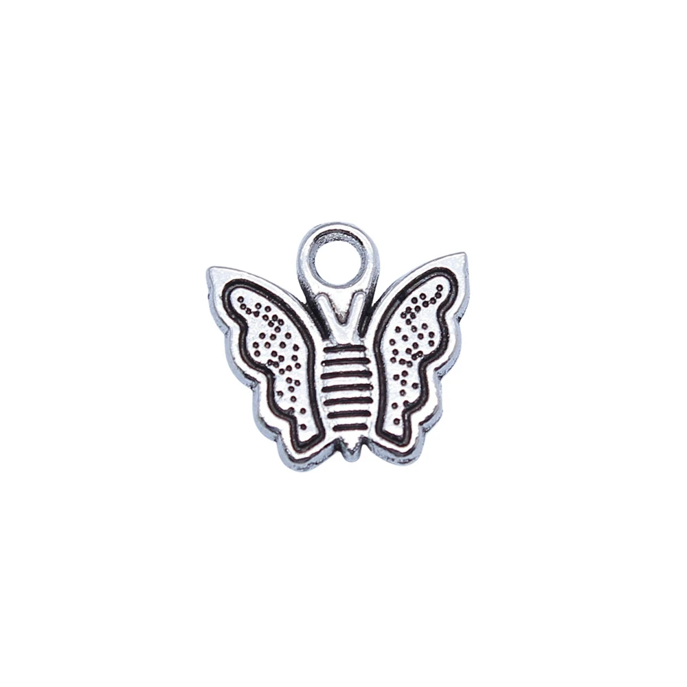 Couple Pendants Butterfly Charms For Jewelry Making 12x13mm 20pcs