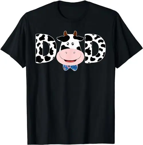 Dad Of The Birthday Girl Cow Farm Family Party Decorations T Shirt Sweat 52221