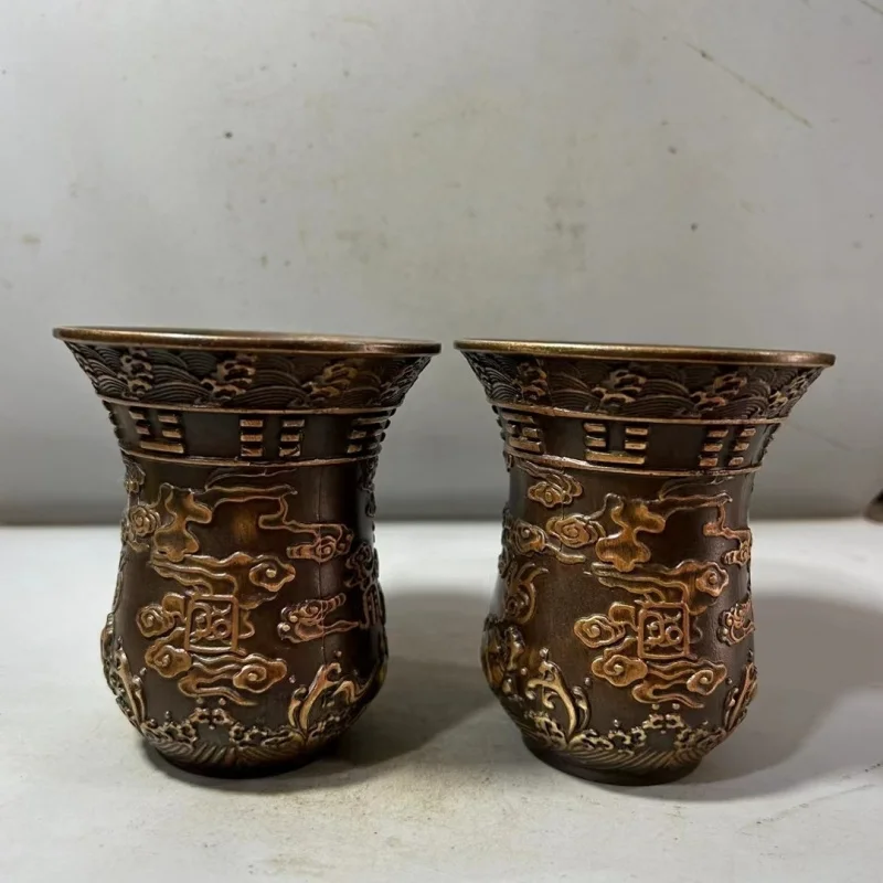 

Pure Copper Five Mountains True Shape Diagram Eight Trigrams Water Basin Copper Water Purification Cup Water Offering Cup All Co