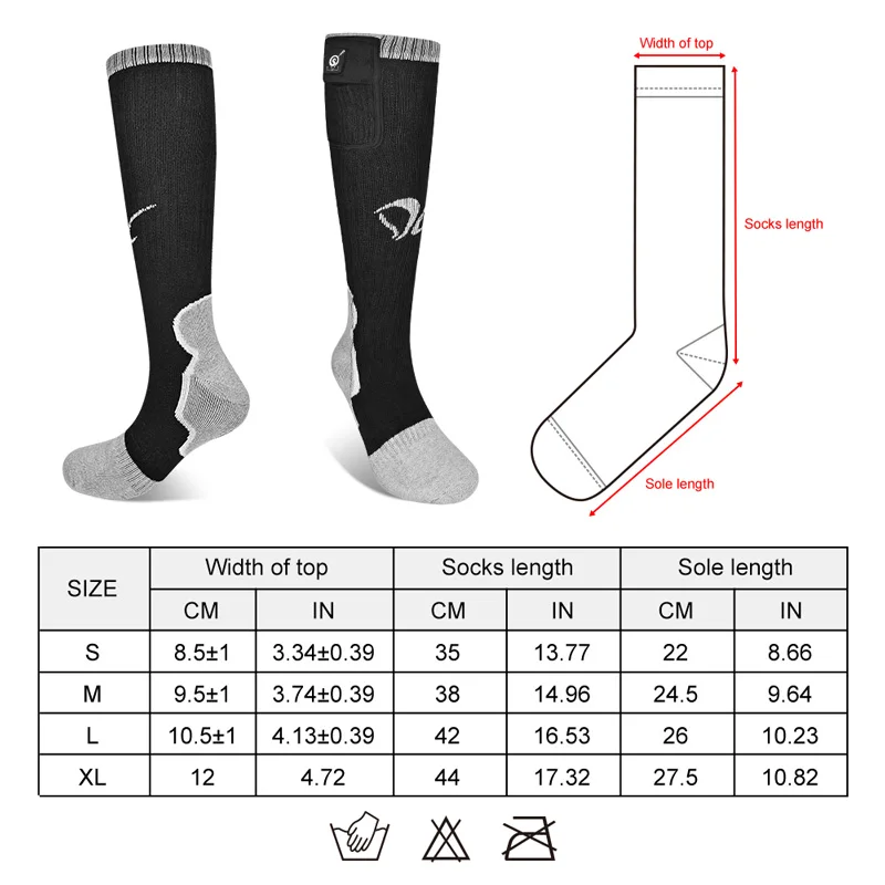 Electric Socks Ski Socks Winter Insulation Long Tube Thickened Charging Heating and Heating Socks