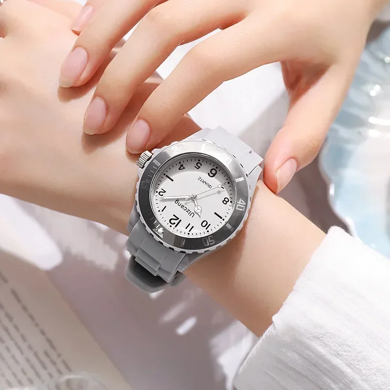 Sport Jelly Candy Color Cartoon Style Watch Fashion Girl Boy Kids Exam Watch Girls Boys Elementary School Imitation Fresh