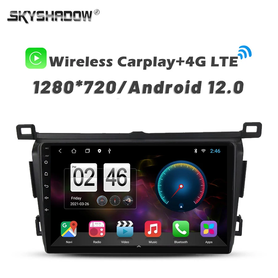 720P 360 Camera Carplay 8G+256G Android 13.0 Car DVD Player GPS WIFI Bluetooth RDS Auto Radio For Toyota RAV4 RAV 4 2012-2018