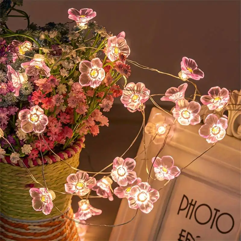電池式の桜の花輪,クリスマス,休日,バレンタインデー,結婚式の装飾,照明