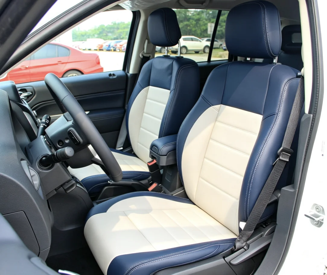 Für Jeep Compass 2011~2014 Maßgefertigte Autositzbezüge Luxuriöses Nappaleder 100% Passgenau Innenausstattung 360 ° Vollständige Abdeckung – Detail 5