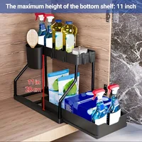 Caja extraíble de 2 niveles para cocina y baño - 4.39 € Caja extraíble de 2 niveles para cocina y baño