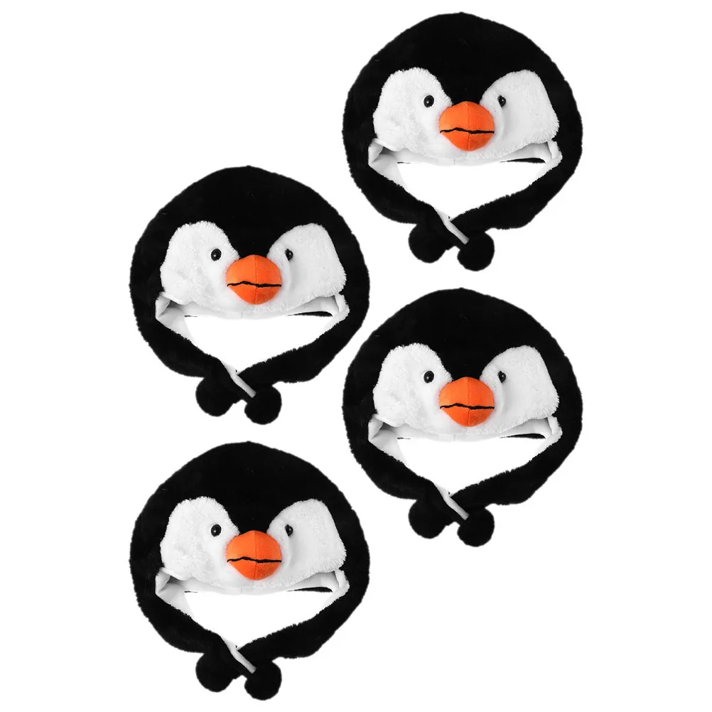 

4Pcs Penguin Ear Hat Cute Cartoon Headgear for Christmas Party Cosplay Costume Accessory Festive Fun Wearable Prop