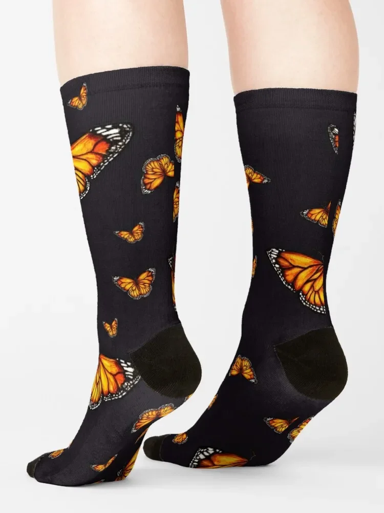 Monarch butterfllies kaus kaki pemanas Gila Natal kaus kaki pria desainer wanita