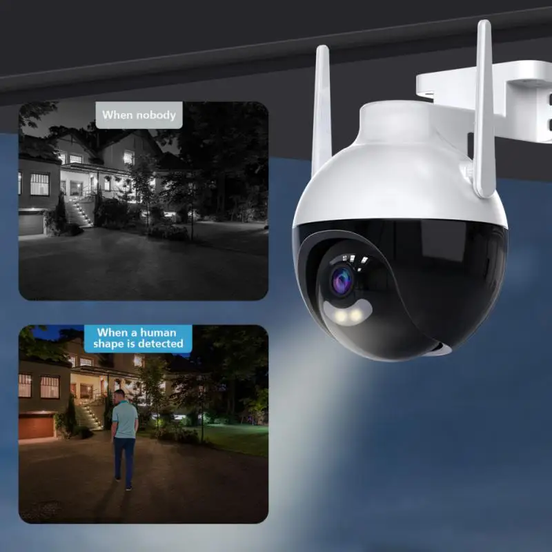 Outdoor 360 Degree Camera Ai Alarm Surveillance Camera Humanoid Recognition Ultra Clear Wifi Dome Ip Camera Smart Home