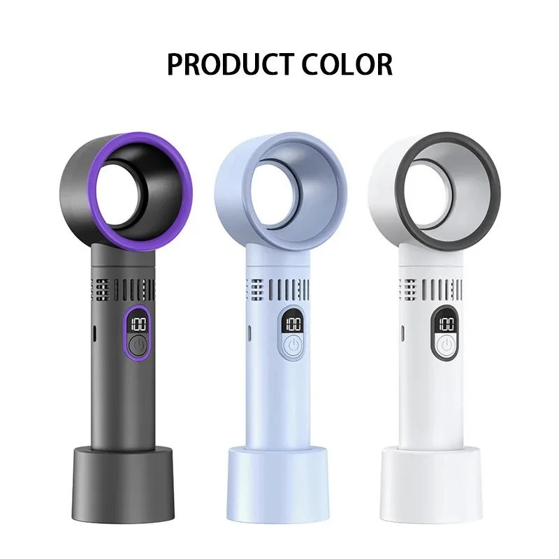 100 Level Bladeless Fan Intelligent Digital Display High-speed Bladeless Portable USB Charging High Wind Power Home 2026 New ﻿ image 5
