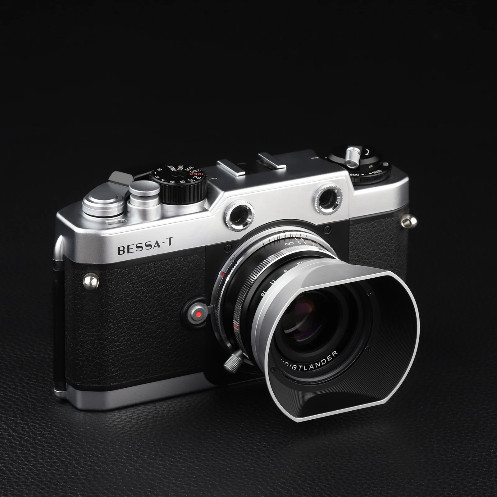 زر تحرير مصراع معدني من Haoge لكاميرا Leica Fuji Fujifilm Canon Nikon Minolta Olympus Hasselblad مقعرة باللون الرمادي الفضي