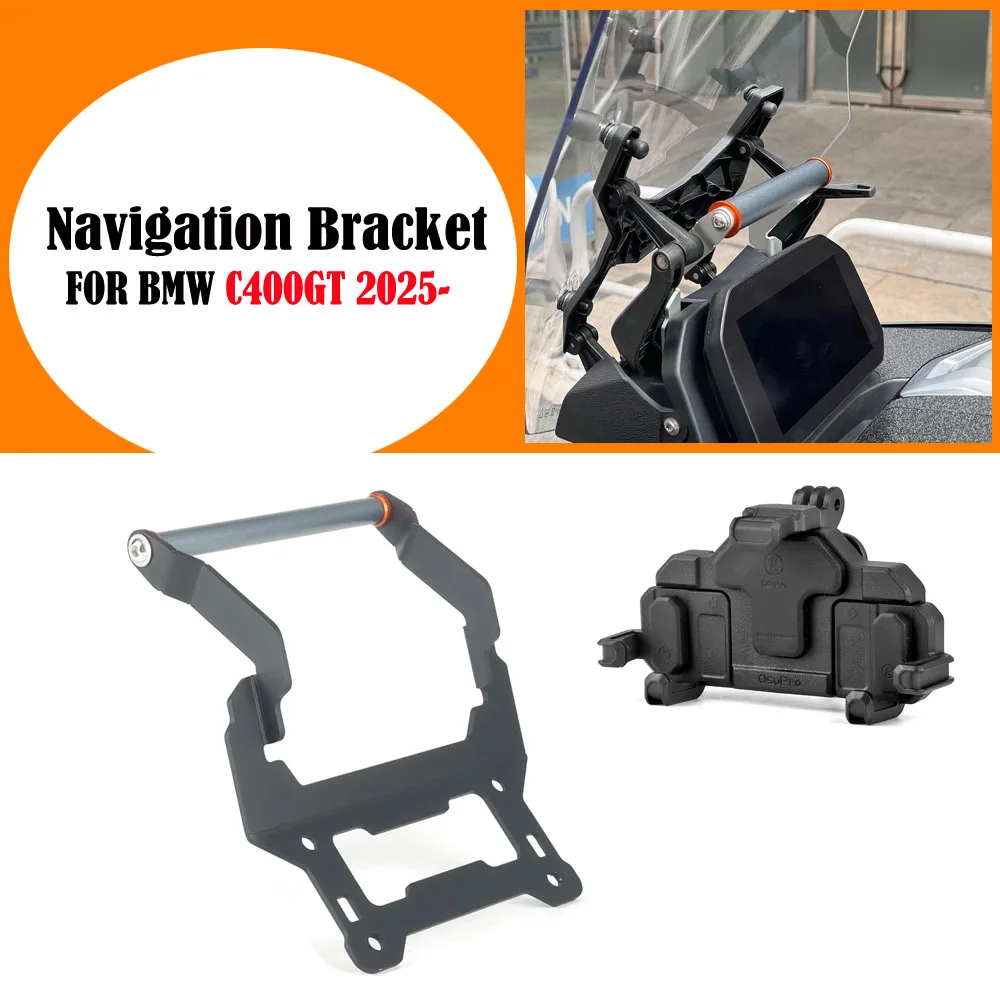 

New For BMW C400GT C400 GT 2025 Motorcycle Accessories CNC Aluminum GPS Navigation Bracket Handlebar Bar Extension Bracket