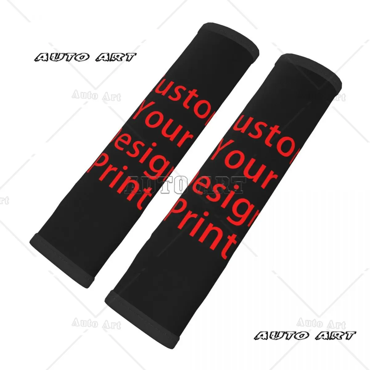 Maßgeschneiderte, individuell gestaltete Auto-Sicherheitsgurtpolster im 2er-Pack mit individuellem Logo bedruckte, sichere Sicherheitsgurt-Schultergurtbezüge