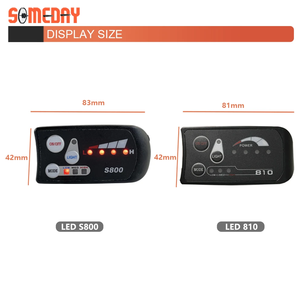 SOMEDAY Ebike Display UKC1 UKC3 GD01 GD06 S866 S900 24V-72V LED LCD Display SM/Waterproof Plug For JN Controller System