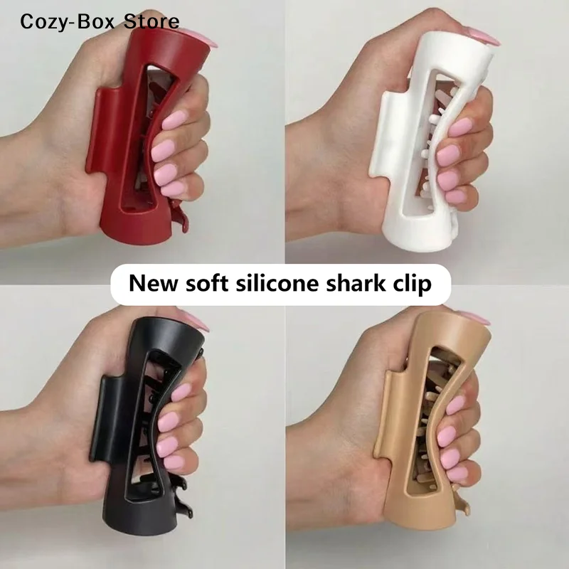 [ZY]Soft Hair Grab Girls Clips Silicone Hair Clips Simple Versatile Items Hair Grab Decorations Hair Accessories Safe Design[ZY]