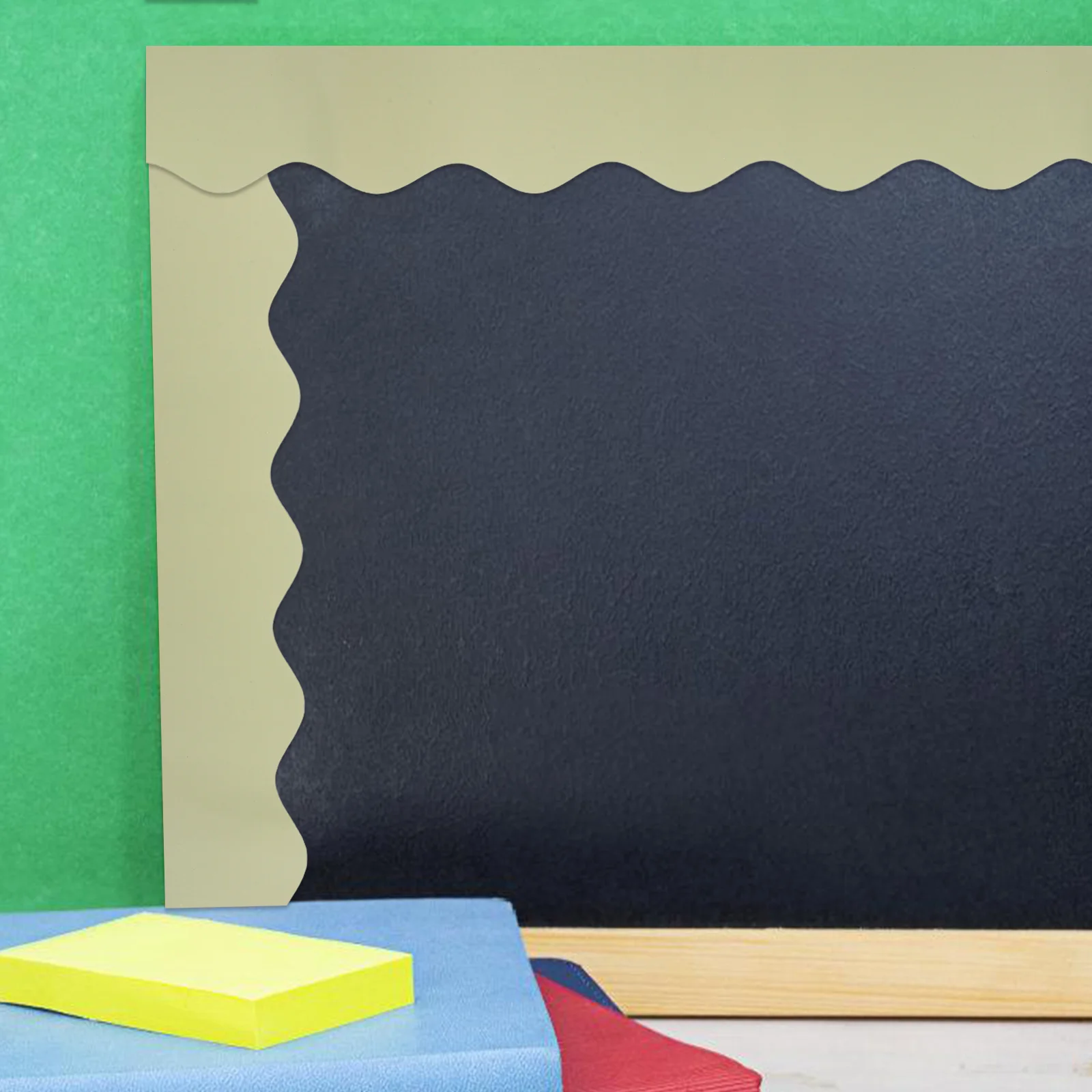 

6 Rolls Scalloped Edge Decorative Bulletin Board Borders Trim for Classroom Office Whiteboard Wall Spring Party Decorations