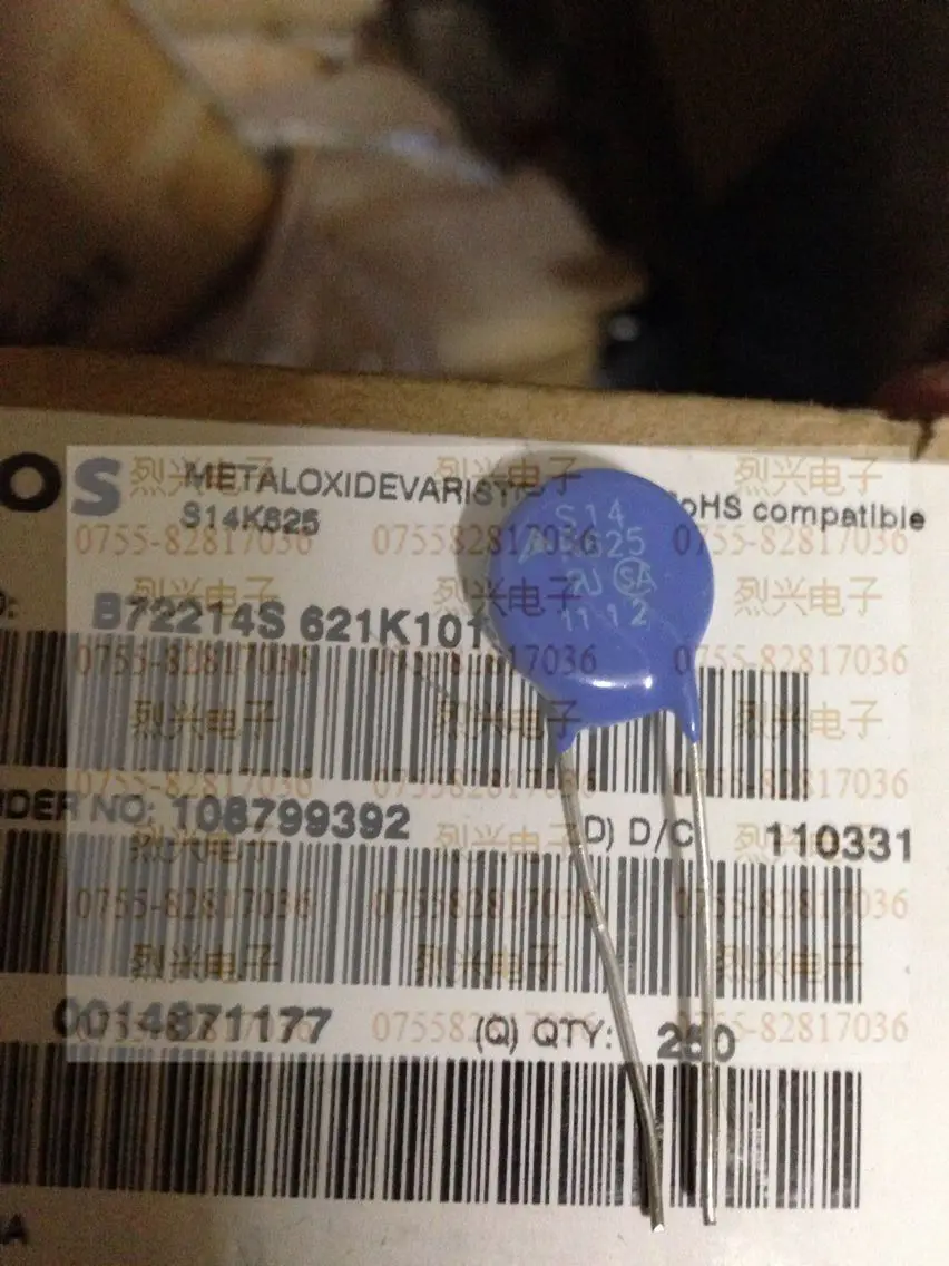 

50pcs/EPCOS varistor B72214S0621K101 S14K625 original genuine product