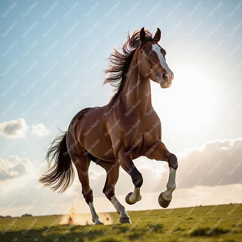 Three Ratels QHD67 Wild Running Horse Wall Stickers for Home Decoration Waterproof Self Adhesive