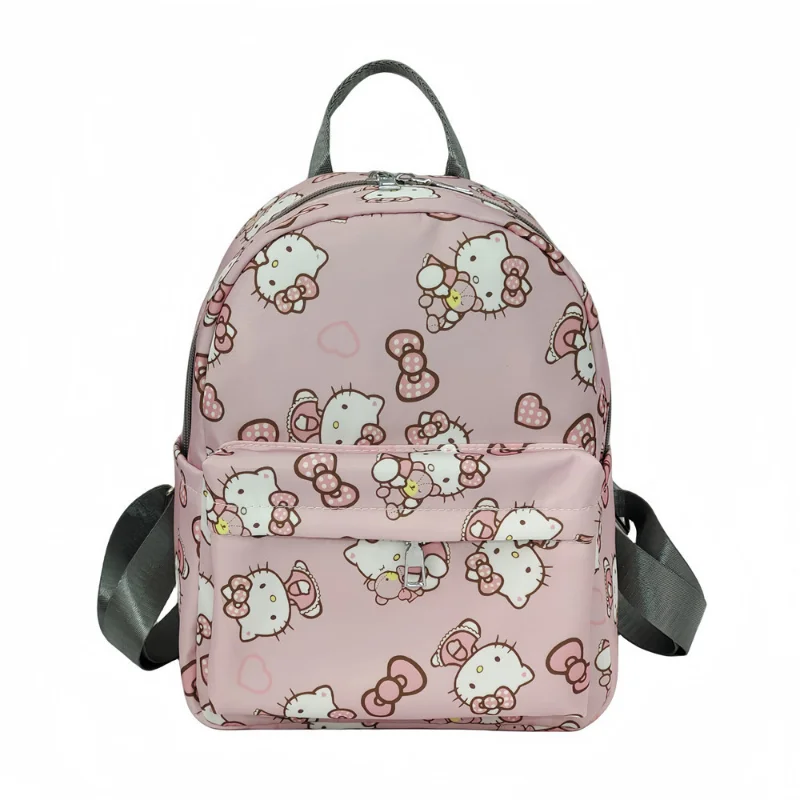 Sanrio New Hello Kitty Student Schoolbag Large Capacity Casual and Lightweight Waterproof Stain Resistant Cute Backpack