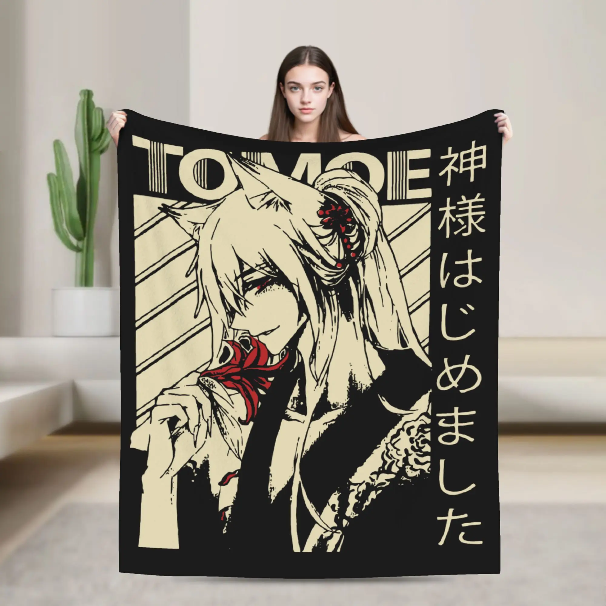 Kamisama Kiss Tomoe Blanket Fleece Spring Autumn Anime Breathable Lightweight Thin Throw Blankets for Bed Office Quilt