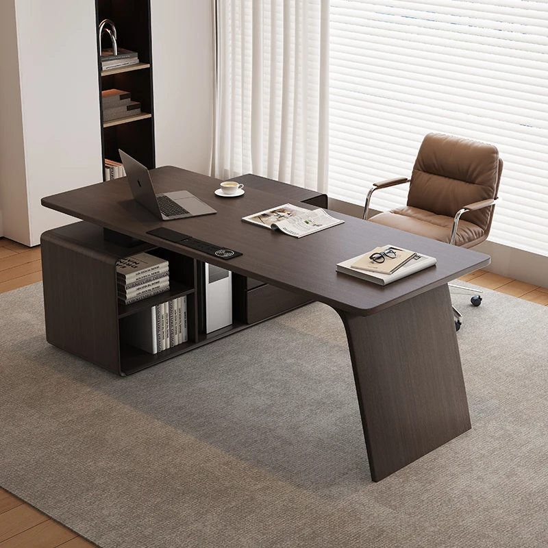 

wood solid wood modern minimalist computer desk light luxury high-end corner boss desk