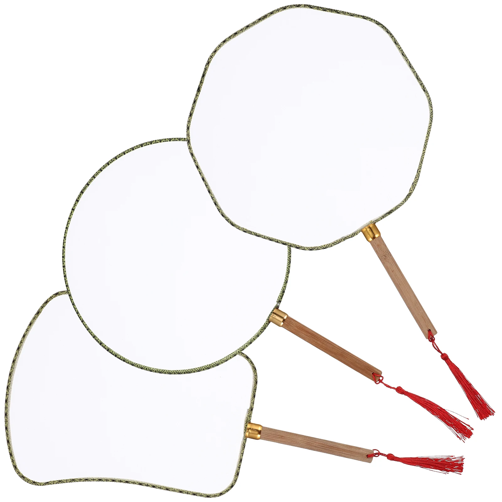 

Children Painting Decorative Hand Fans Round Drawing Fans Kids DIY Blank Fan Ideal Gift Prom Wedding Personalized Handheld