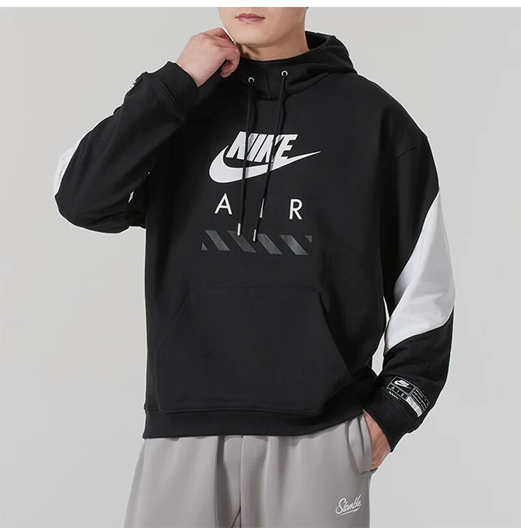Nike Original Spring New Herren-Sport-Hoodie mit Spleißmuster, locker geschnitten, HJ0274-010 – Detail 5