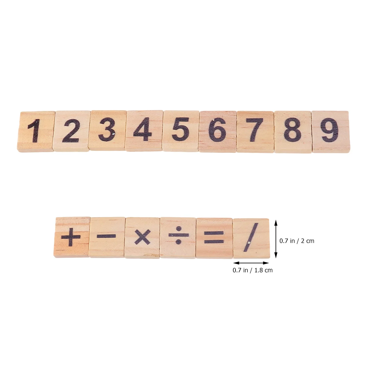 100Pcs Number Puzzle Wooden Blocks Kids Early Education Cognitive Game Wood Number Chips Learning Children Game Wooden Blocks