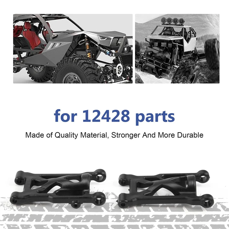 

DELAM-4Pcs Front Swing Arm Suspension Arm Set 0004 For Wltoys 12428 12427 1/12 RC Car Spare Parts Accessories
