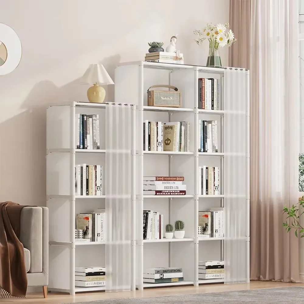 Bookshelf Dustproof Multipurpose Storage Rack Strong Load-bearing Capacity Cloth Wardrobe Simple High-capacity Simple Wardrobe image 6