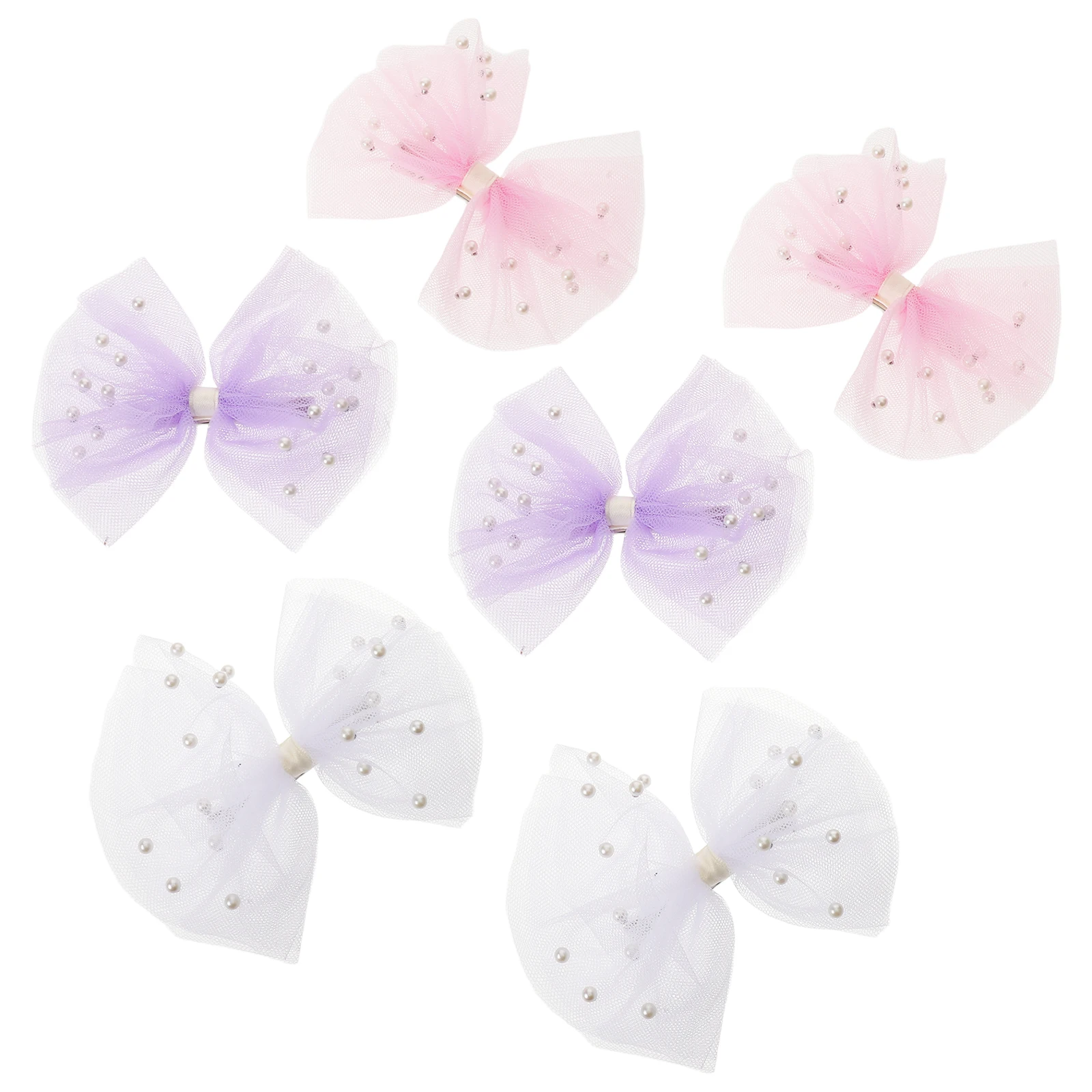 

6 Pcs Girl Bow Hair Clip Clips for Girls Claw Accessories Pin Yarn Barrettes Toddler Bows