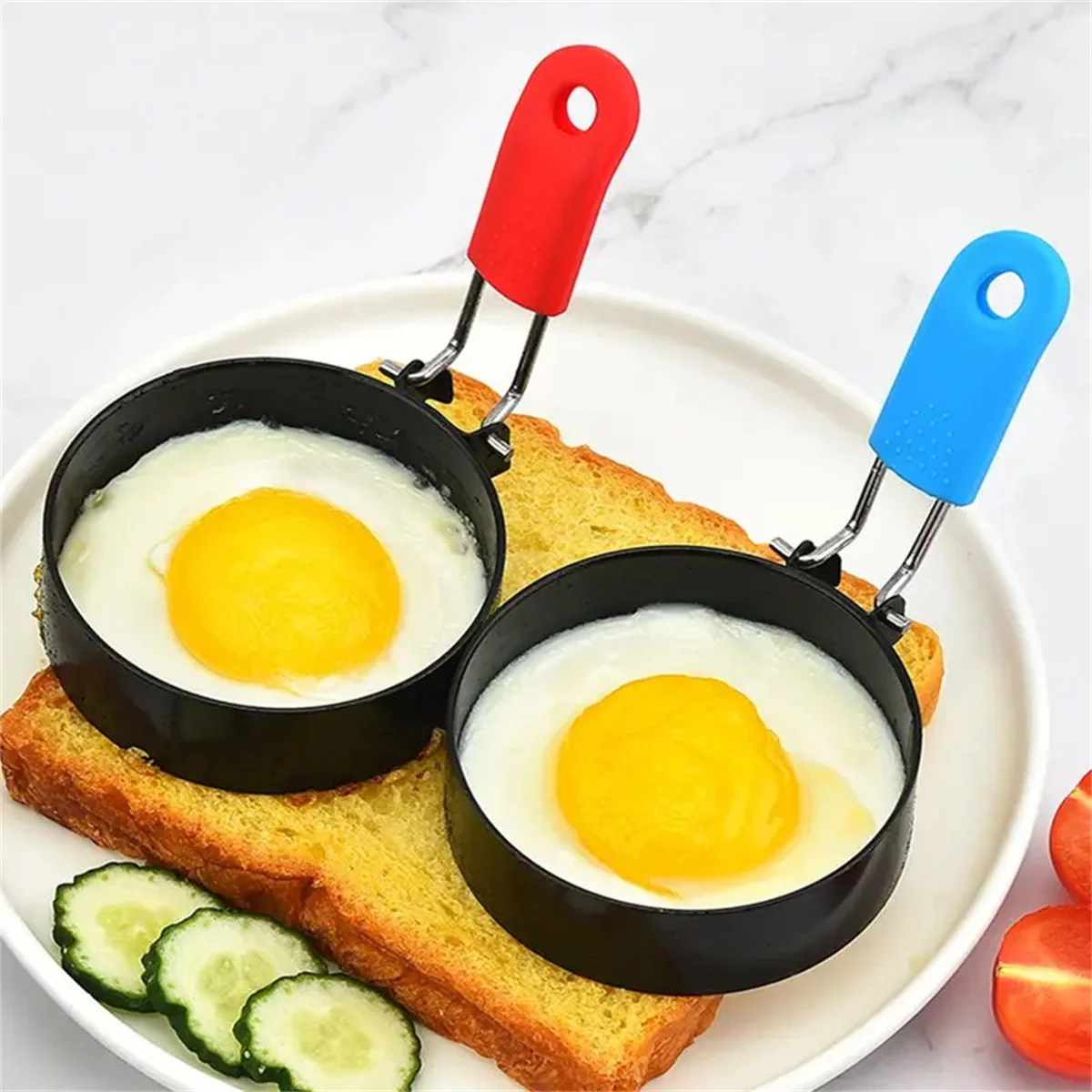 Anti-scald Egg Fried Ring Professional Stainless Steel Nonstick Round Pancake Mold Cooking Egg Mould Breakfast Sand Tools